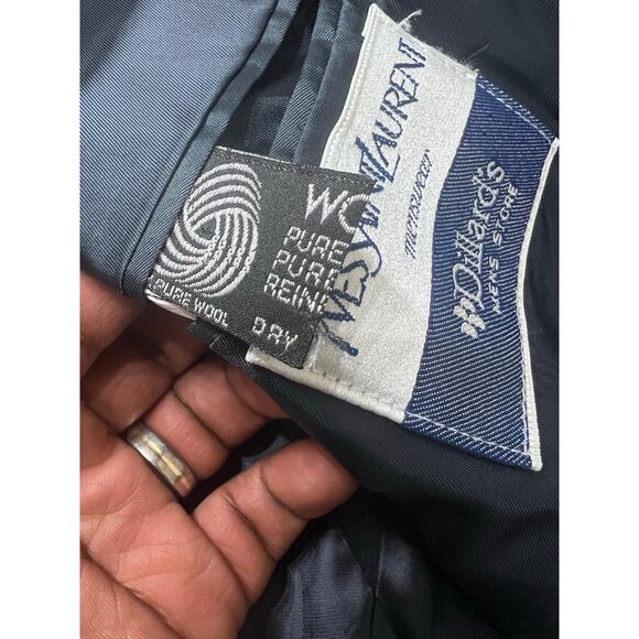 Yves Saint Laurent Men’s Pinstripe Wool Suit 41R 30x30 Made in France Dillard - Picture 3 of 15